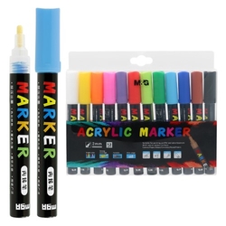 Popisovače akrylové M&G 2mm sada 12ks
