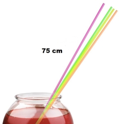 Brčka/slámky JUMBO SANGRIA 6,5x750mm/100ks barevná
