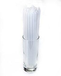Brčka/slámky plast JUMBO 8x250mm/150 ks čirá